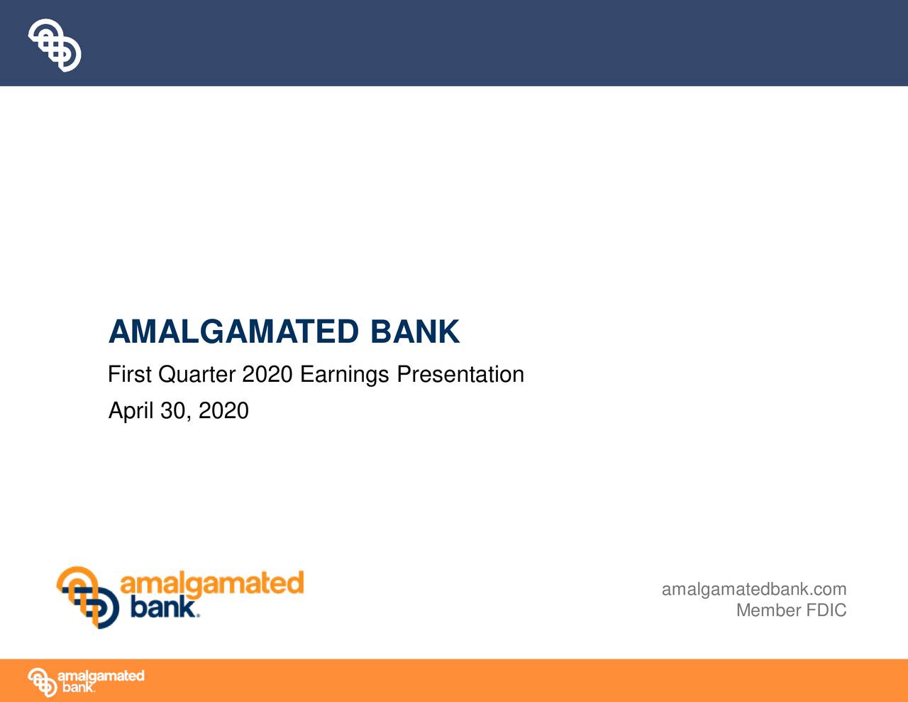 Amalgamated Bank 2020 Q1 Results Earnings Call Presentation (NASDAQ