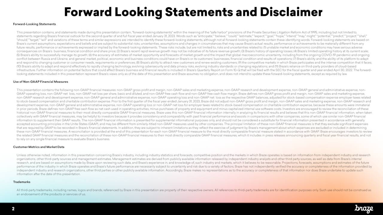 Braze, Inc. 2023 Q1 Results Earnings Call Presentation (NASDAQBRZE