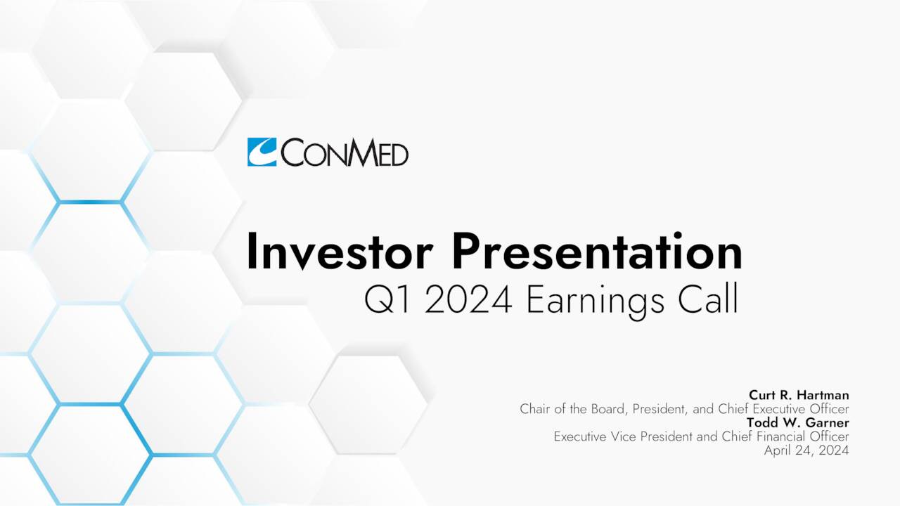 CONMED Corporation 2024 Q1 - Results - Earnings Call Presentation (NYSE ...