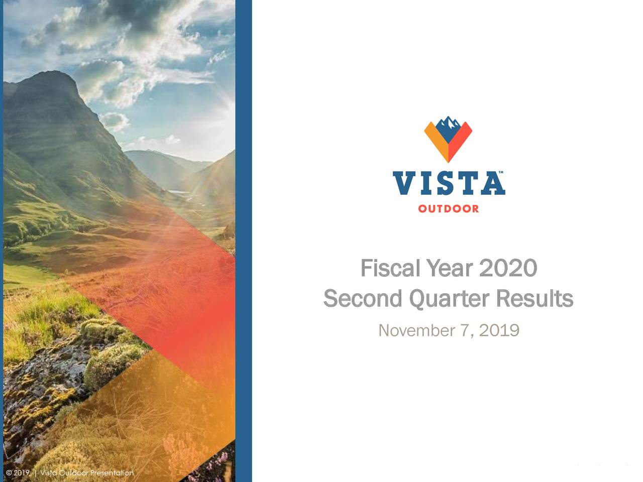 Vista Outdoor Inc. 2020 Q2 Results Earnings Call Presentation (NYSE
