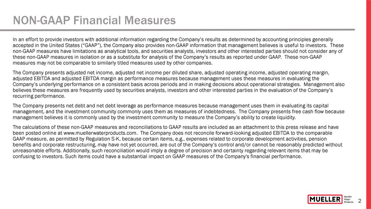 NON-GAAP Financial Measures