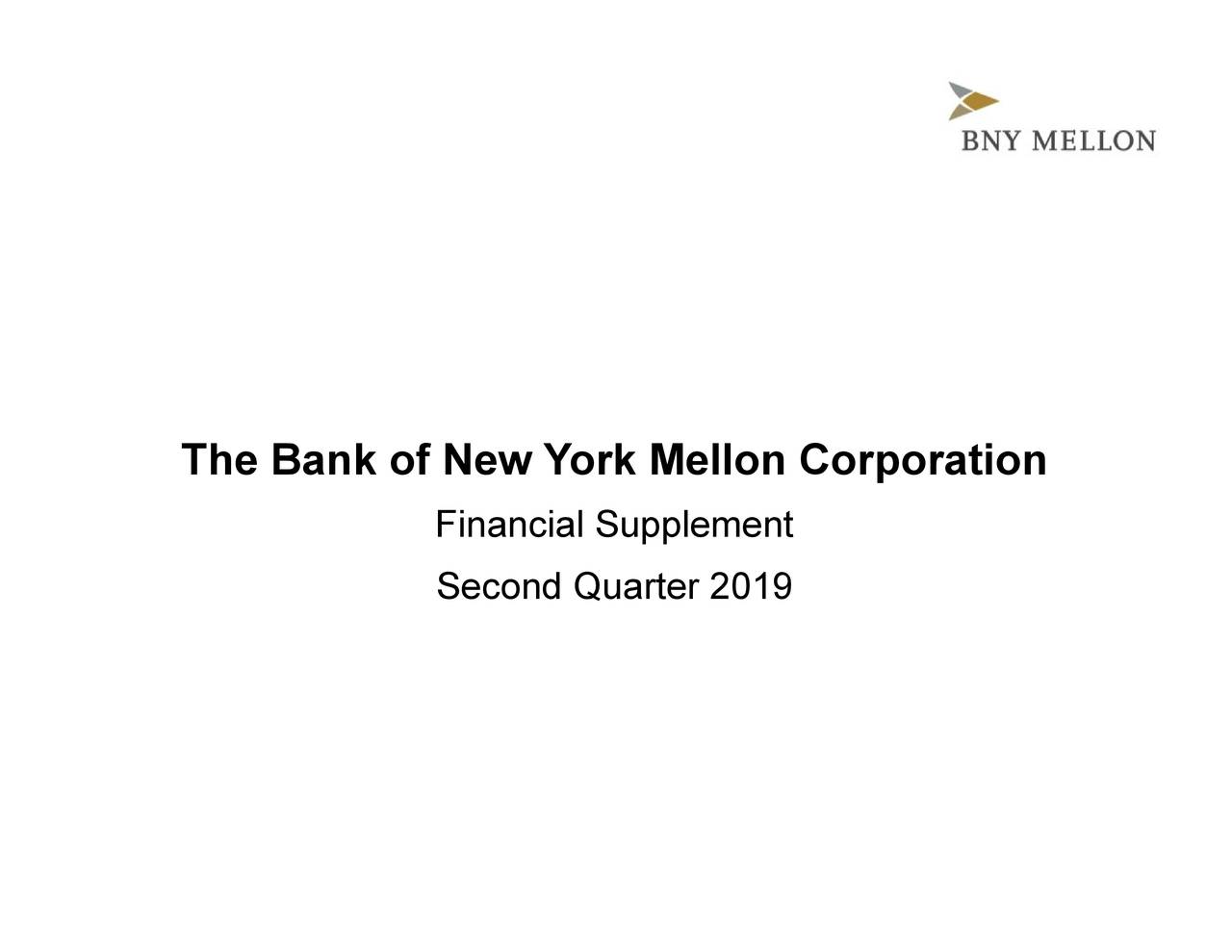 The Bank Of New York Mellon Corporation 2019 Q2 - Results - Earnings ...