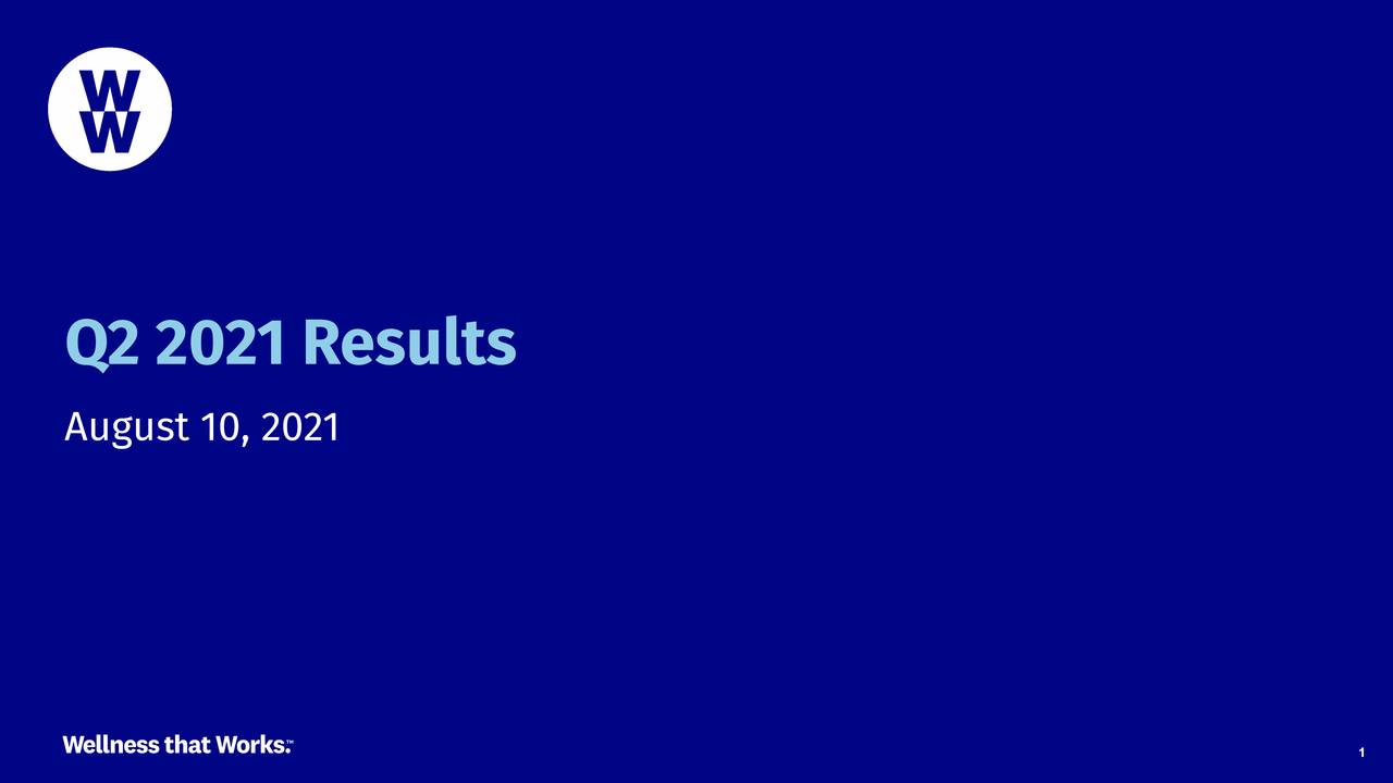 WW International, Inc. 2021 Q2 Results Earnings Call Presentation