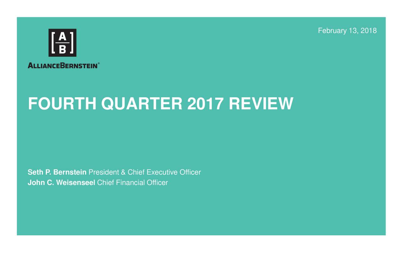 AllianceBernstein Global High Fund 2017 Q4 Results Earnings