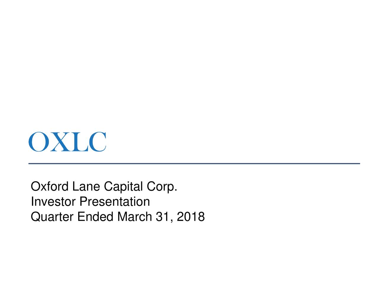 Oxford Lane Capital Corp.