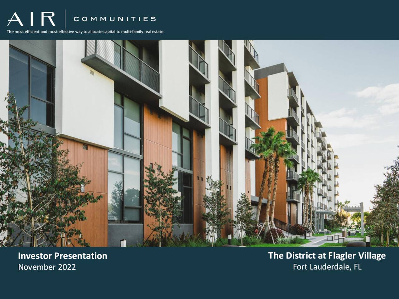 Apartment REIT (AIRC) Investor Presentation Slideshow (NYSE