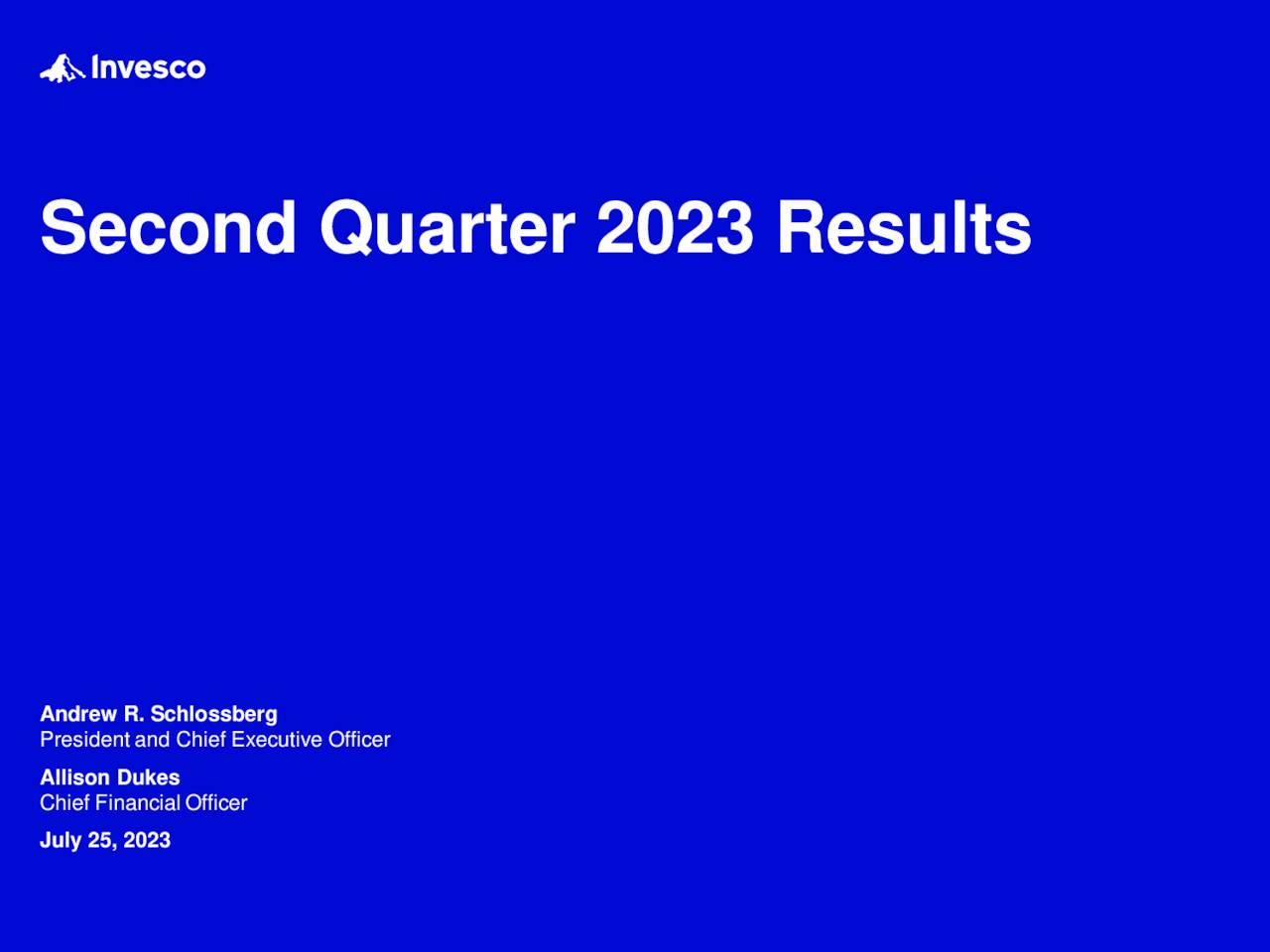 Second Quarter 2023 Results