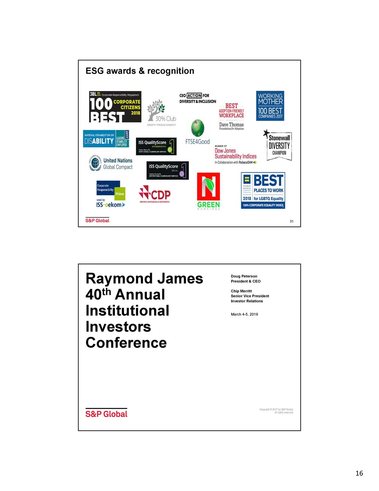 ESG awards & recognition