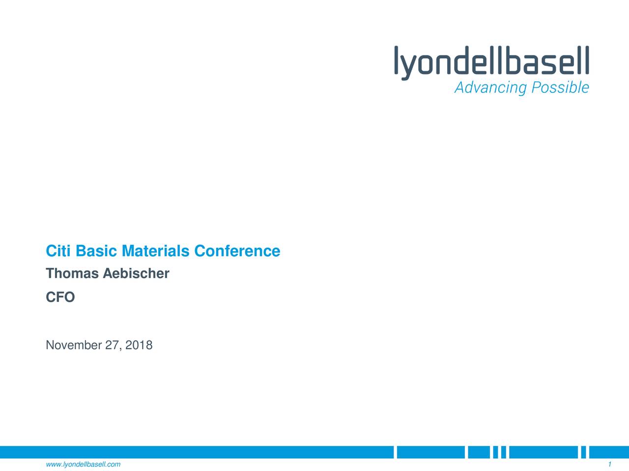 LyondellBasell Industries (LYB) To Present At Citi Basic Materials