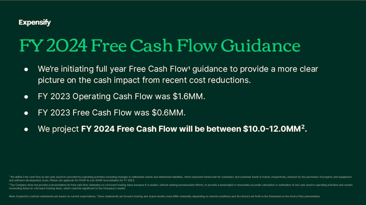 Fiscal 2024 Free Cash Flow Guidance