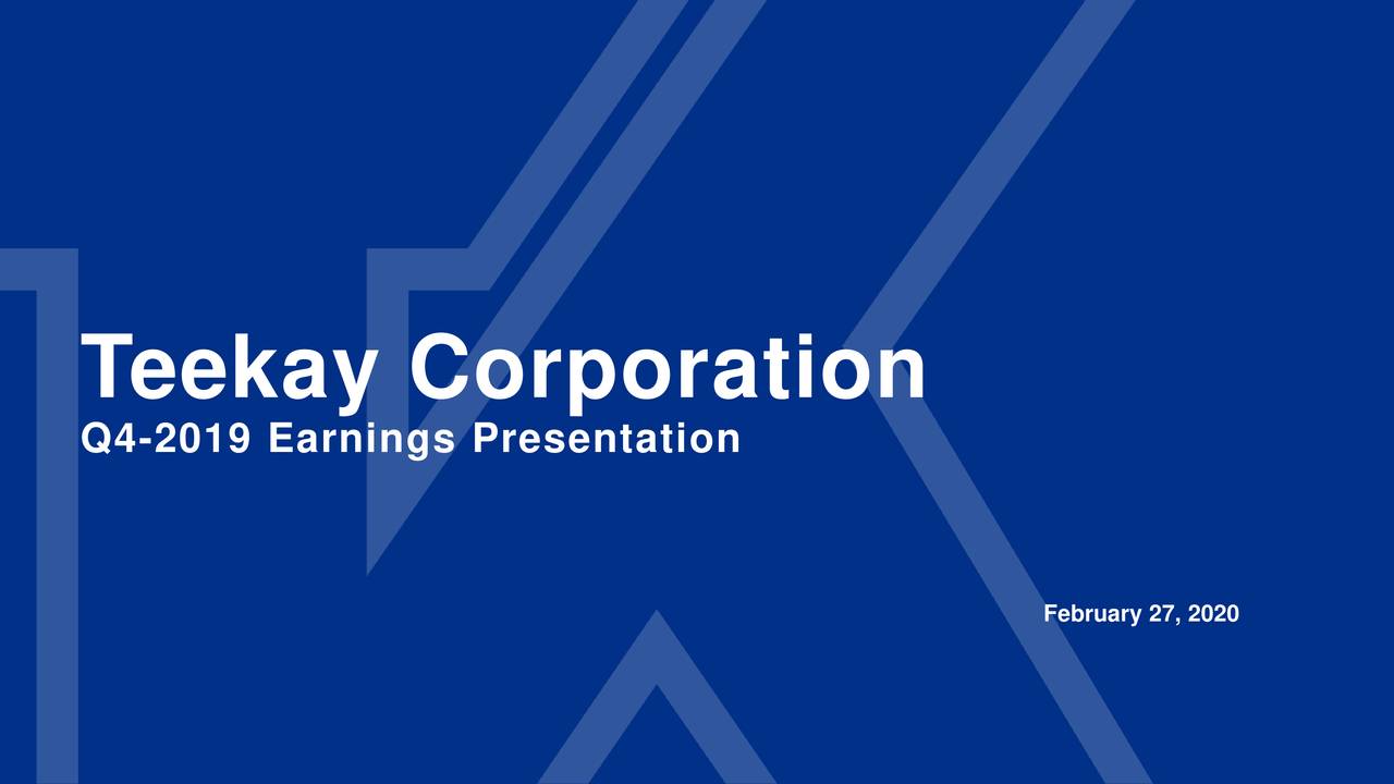 Teekay Corporation 2019 Q4 - Results - Earnings Call Presentation (NYSE ...