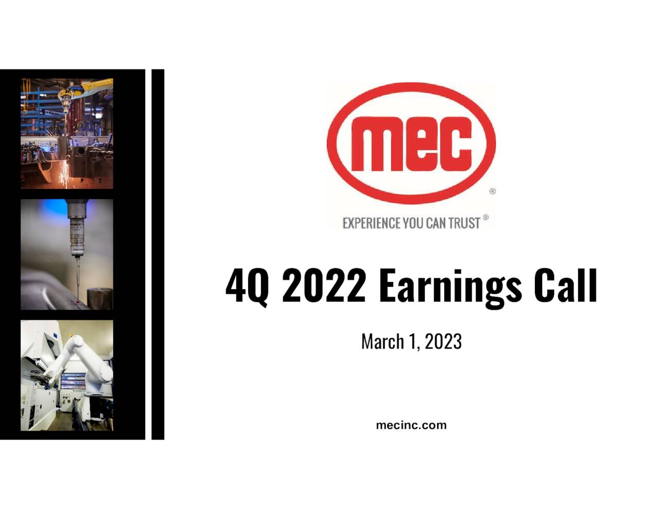 Mayville Engineering Company, Inc. 2022 Q4 Results Earnings Call