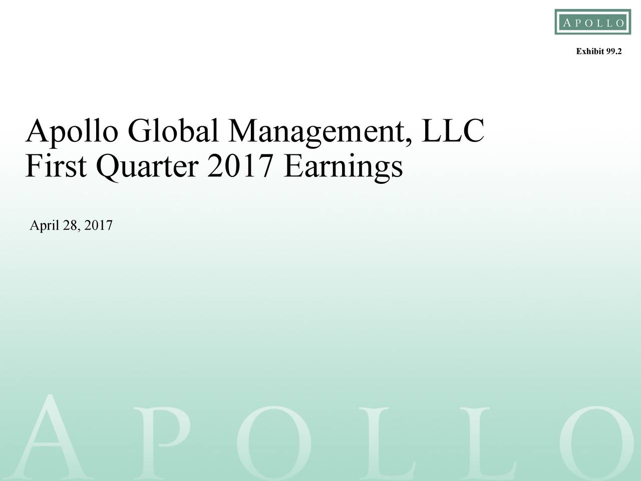 Apollo Global Management, LLC 2017 Q1 - Results - Earnings Call Slides ...