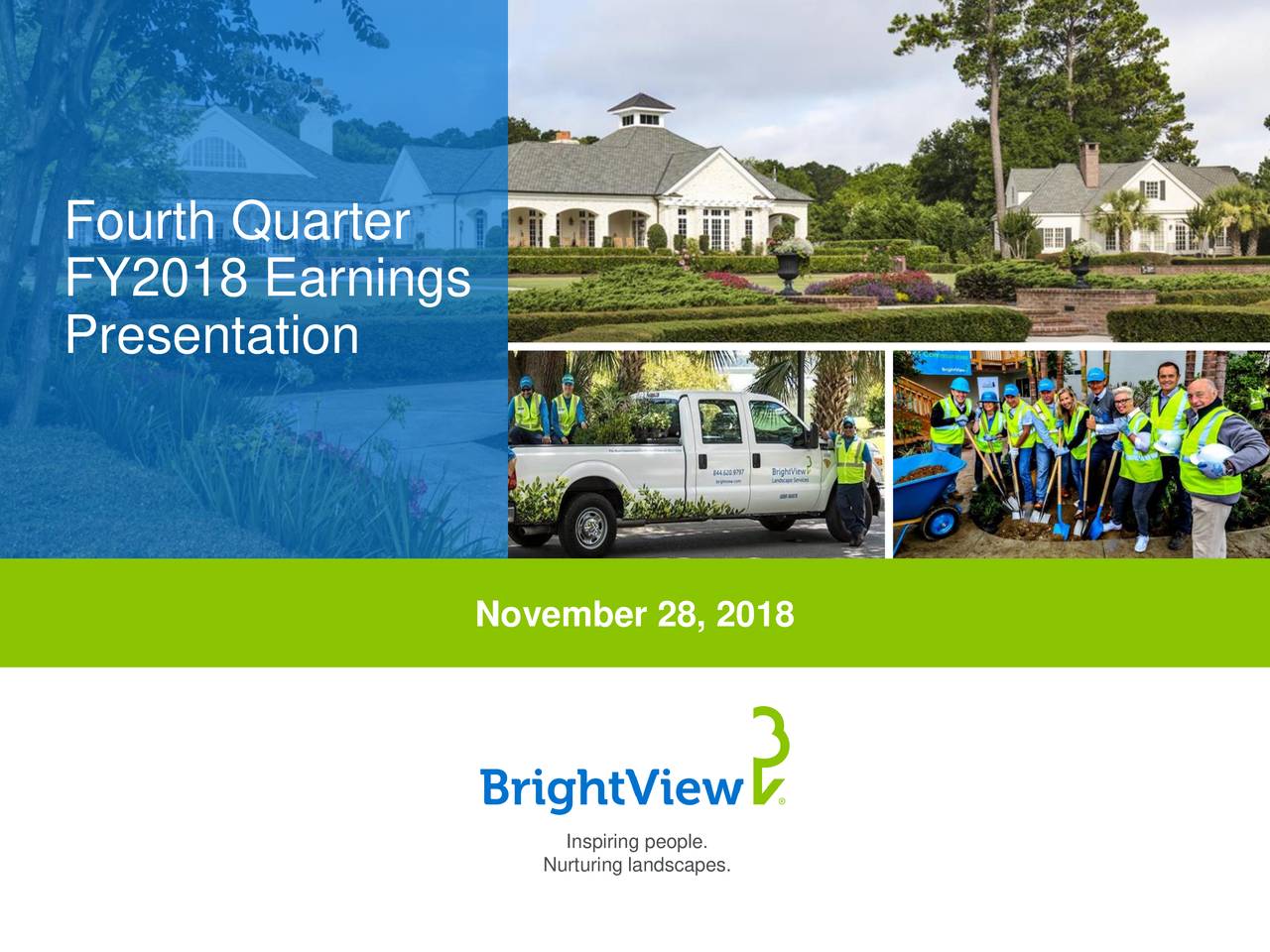 BrightView Holdings 2018 Q4 Results Earnings Call Slides (NYSEBV