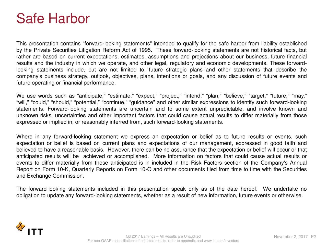 Safe Harbor