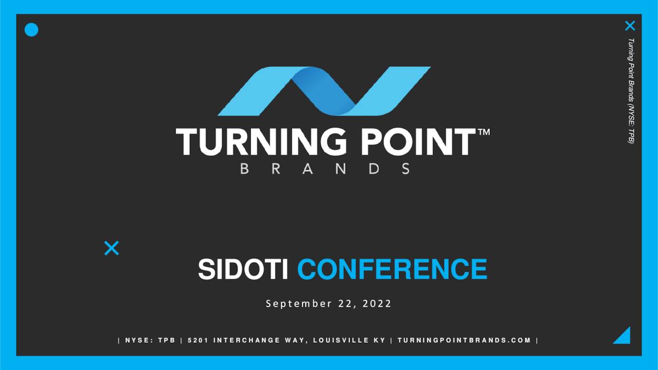 Turning Point Brands (TPB) Presents at Sidoti's September SmallCap