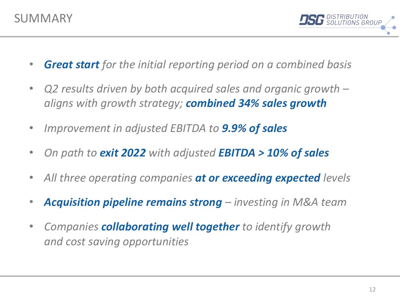 Distribution Solutions Group, Inc. 2022 Q2 - Results - Earnings Call ...