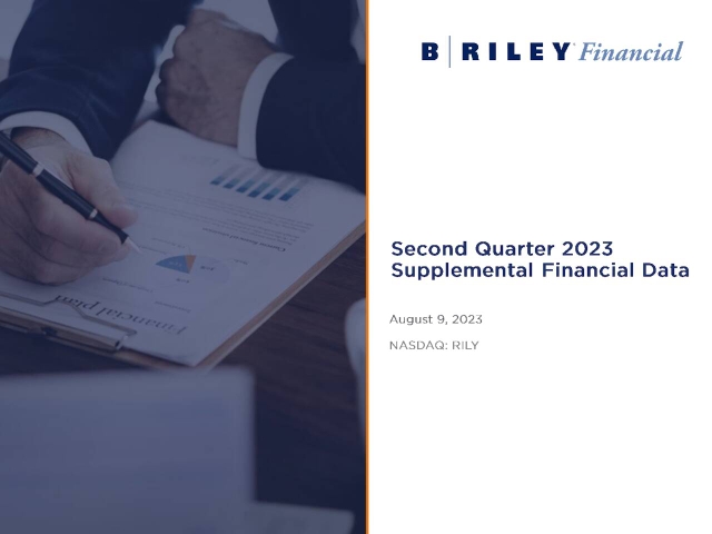 B. Riley Financial, Inc. 2023 Q2 - Results - Earnings Call Presentation ...