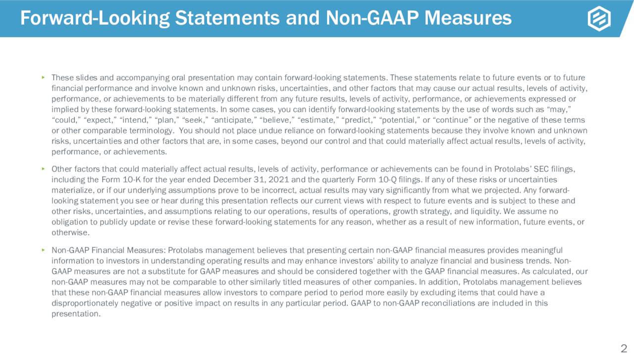 Proto Labs, Inc. 2022 Q3 Results Earnings Call Presentation (NYSE