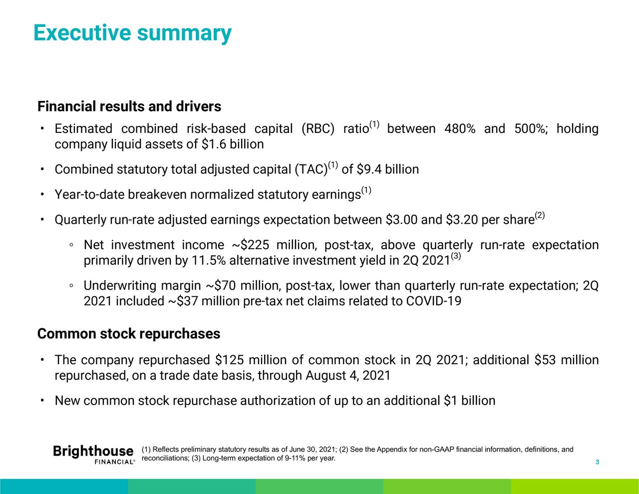 Brighthouse Financial, Inc. 2021 Q2 - Results - Earnings Call ...