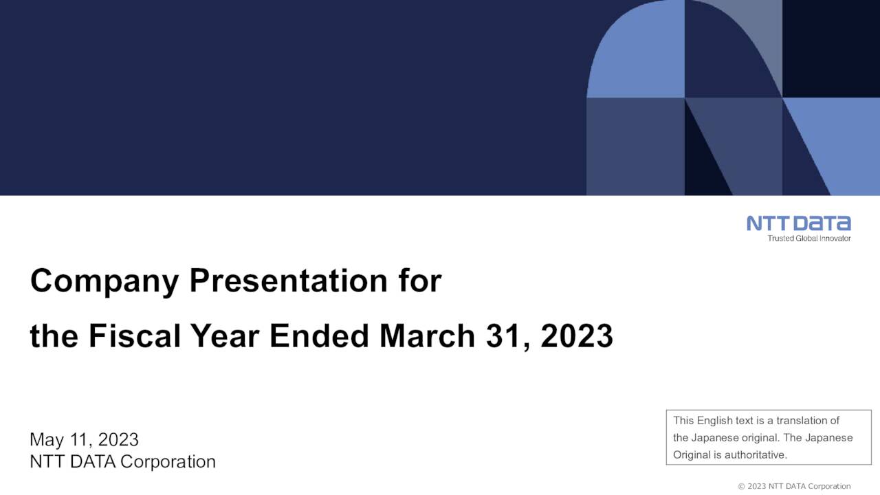 Company Presentation for