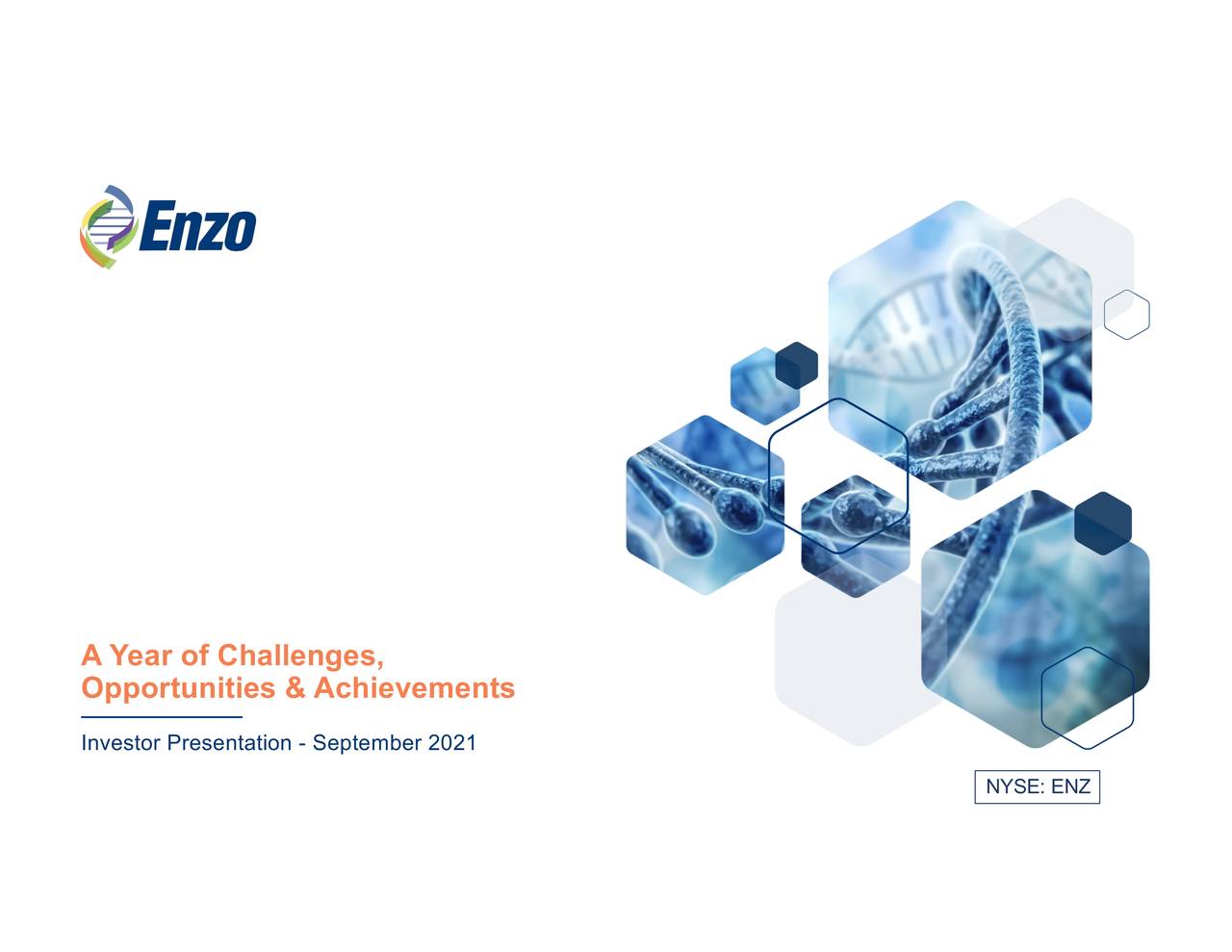 Enzo Biochem (ENZ) Investor Presentation Slideshow (NYSEENZ