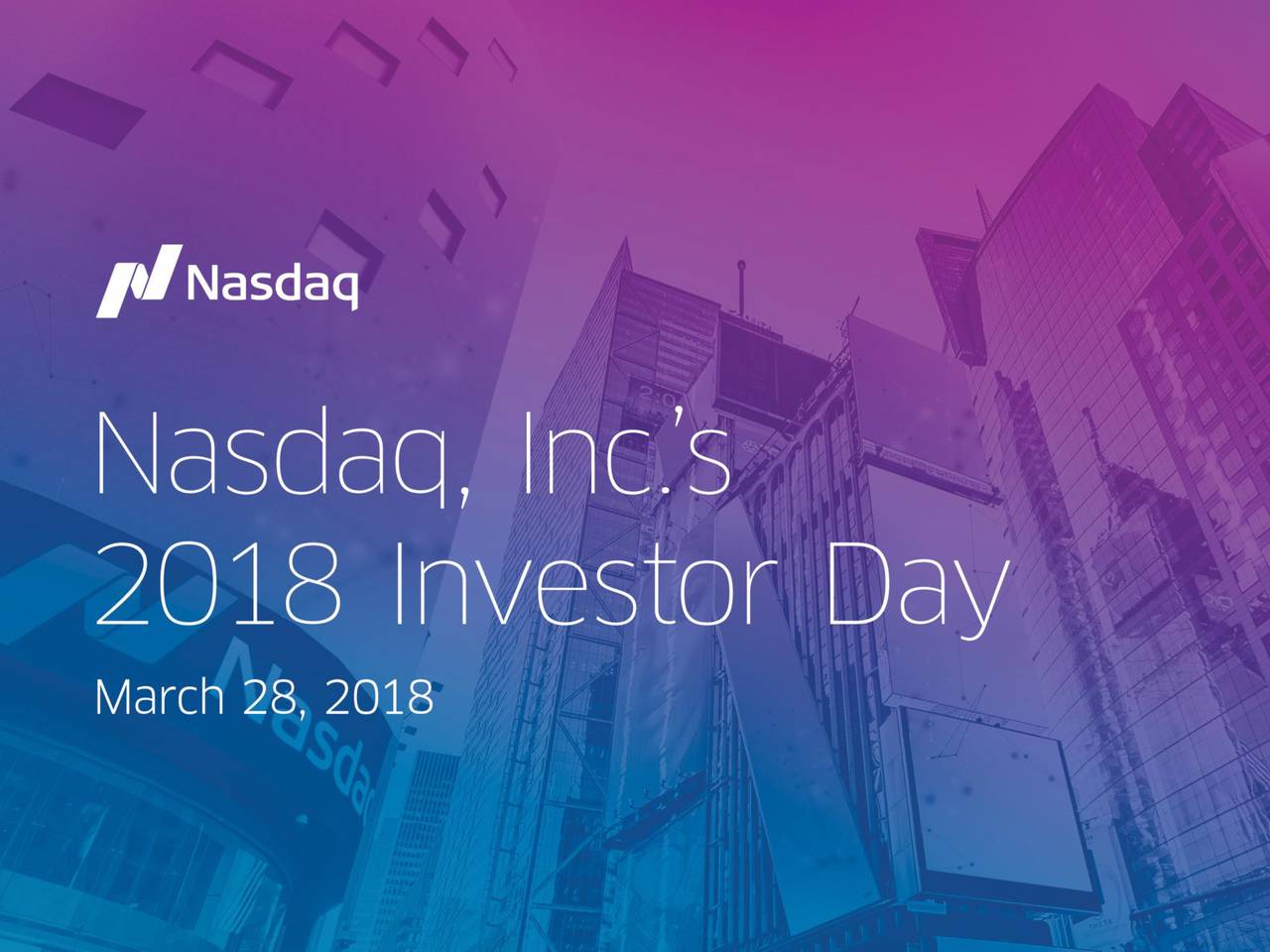 nasdaq investor day presentation