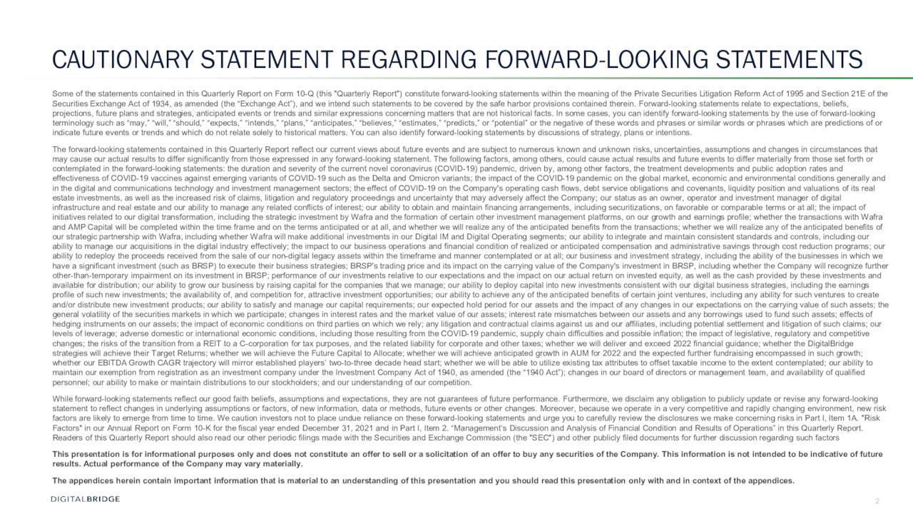 DigitalBridge Group, Inc. 2022 Q1 Results Earnings Call