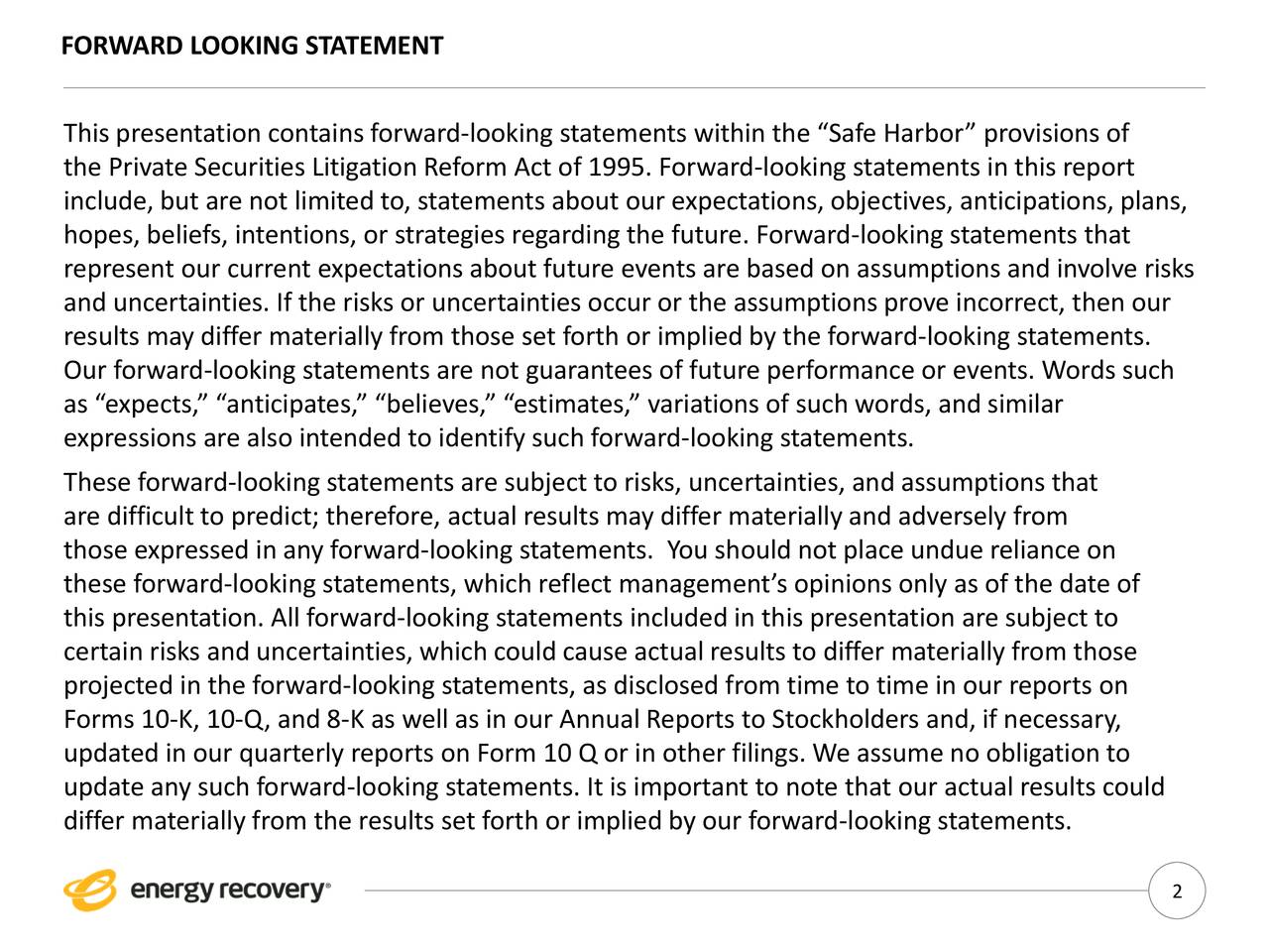 Energy Recovery (ERII) Presents At Midwest IDEAS Investor Conference