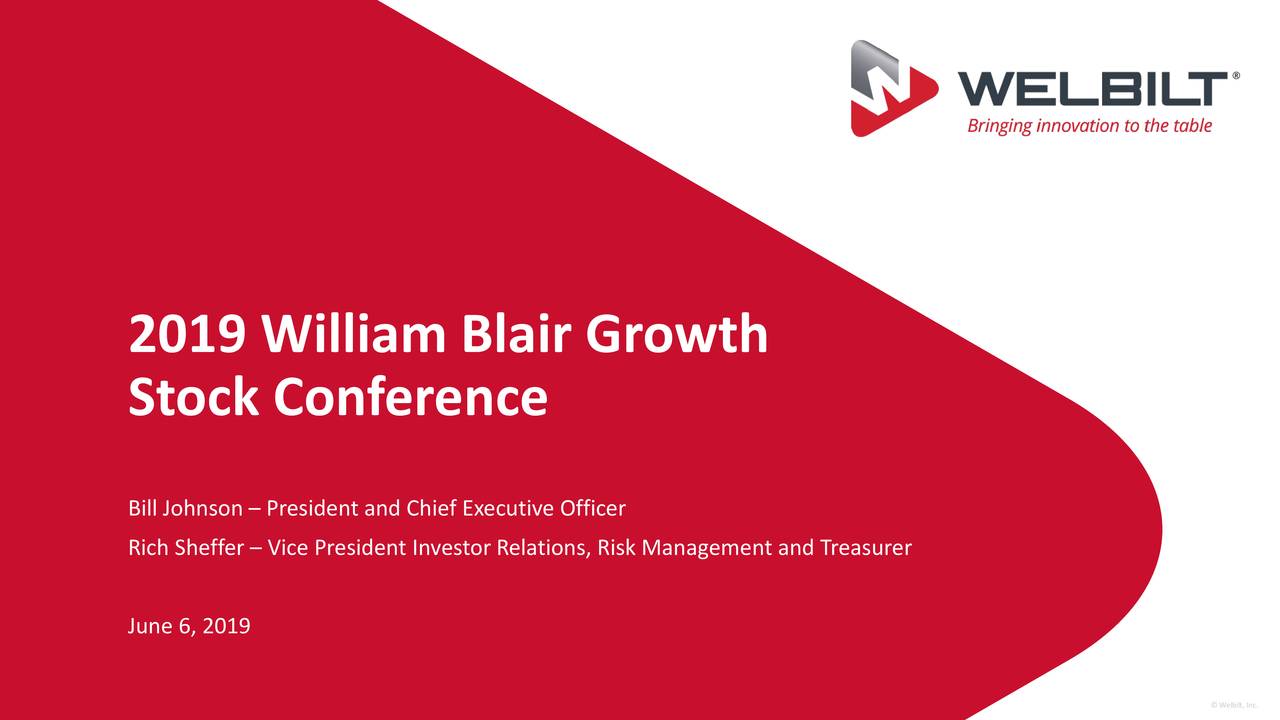 Welbilt (WBT) Presents At William Blair Growth Stock Conference