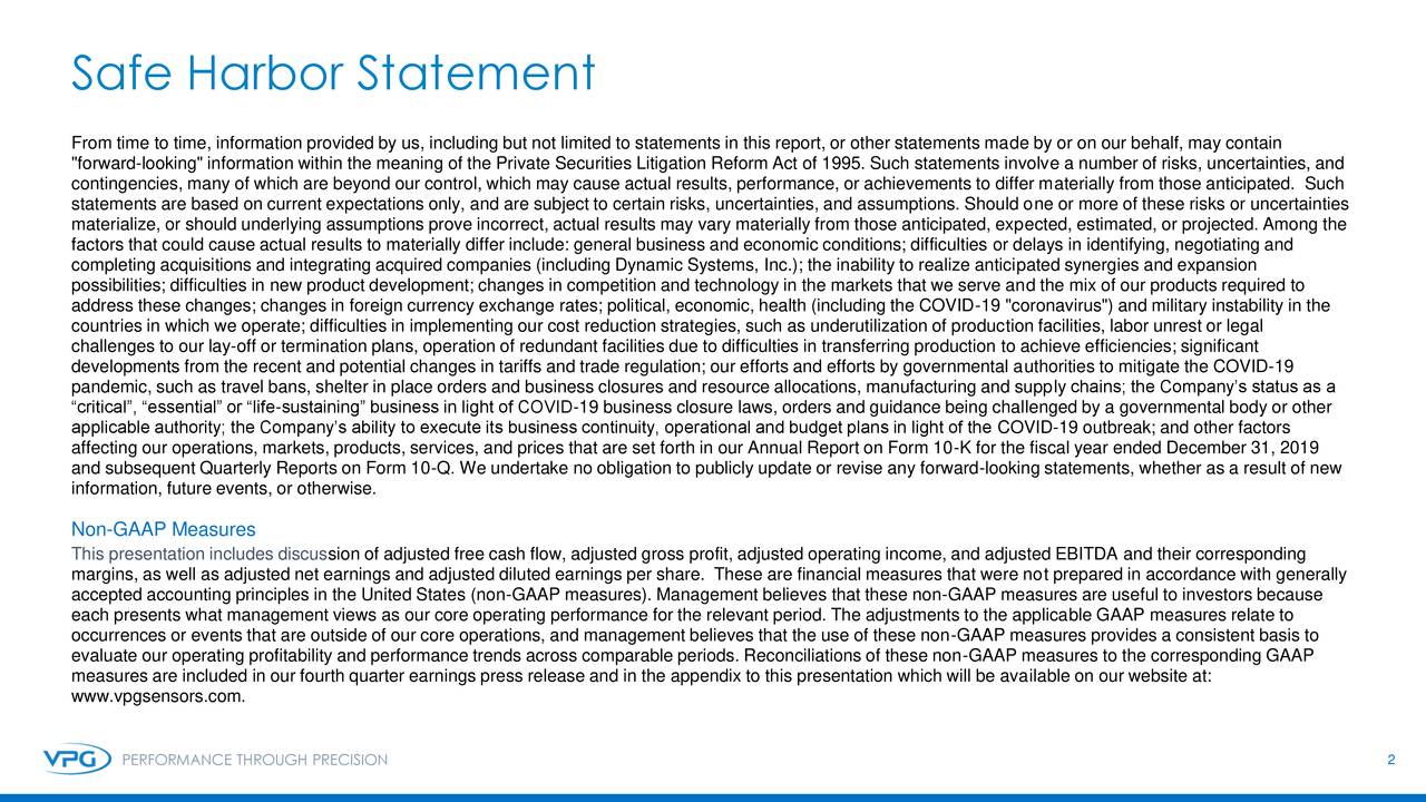 Safe Harbor Statement