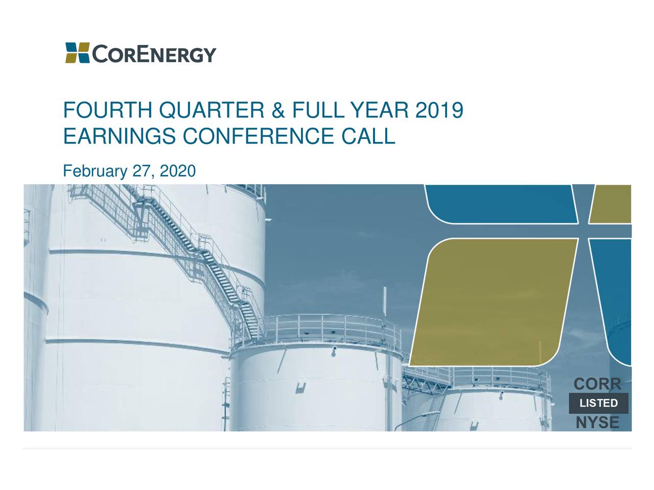 CorEnergy Infrastructure Trust, Inc. 2019 Q4 - Results - Earnings Call ...