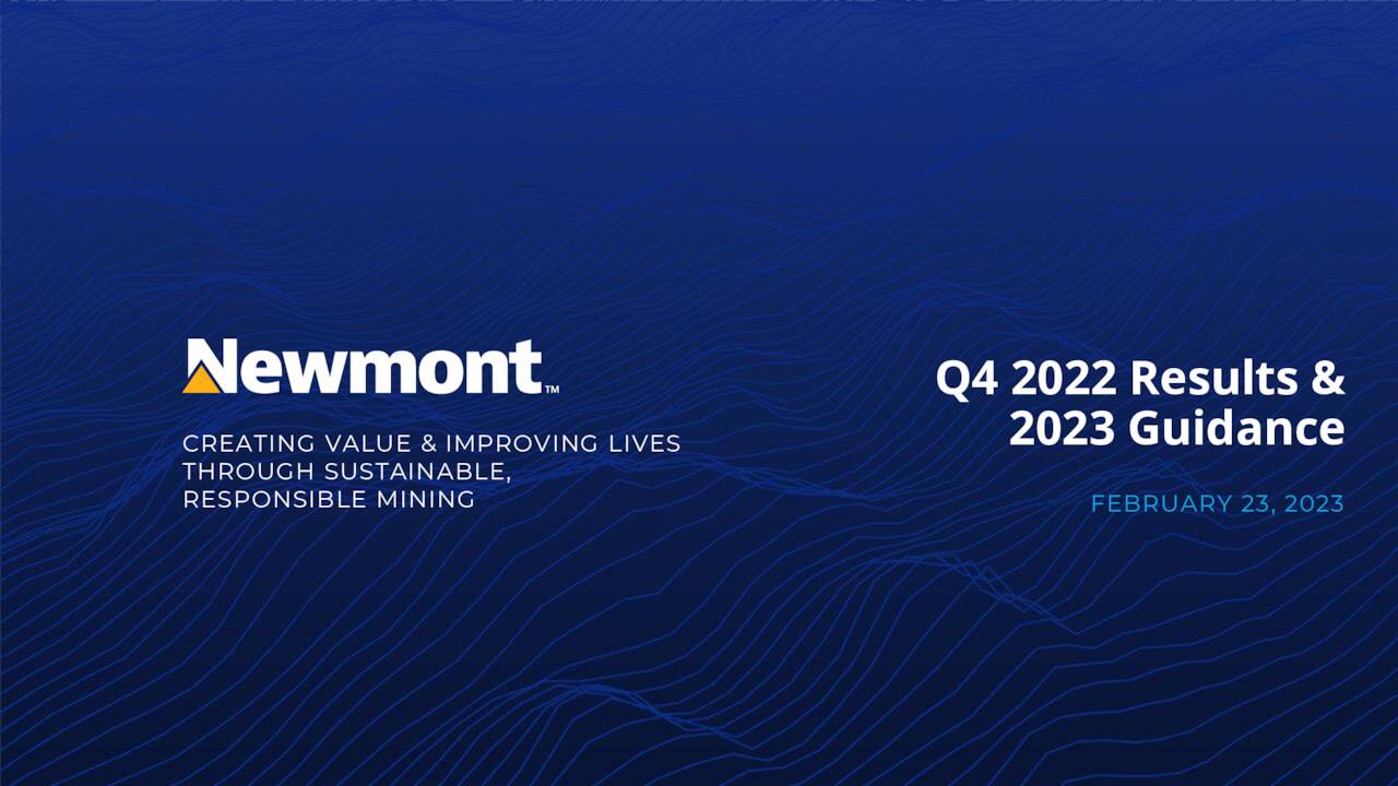 Newmont Corporation 2023 Q4 Results Earnings Call Presentation