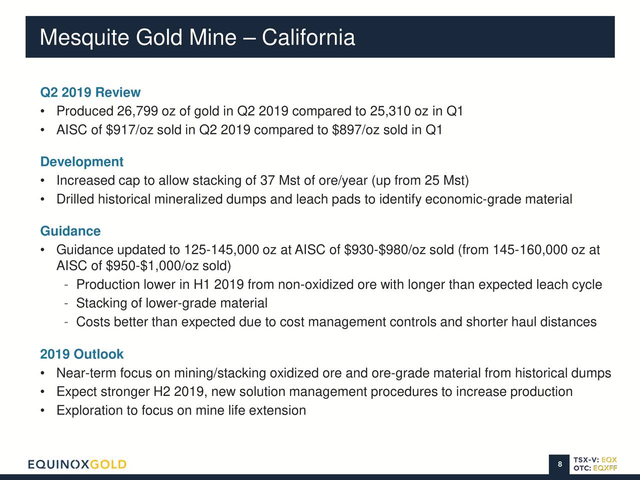 Mesquite Gold Mine – California