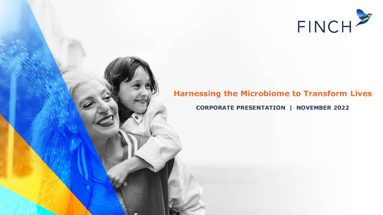 Finch Therapeutics Group (FNCH) Investor Presentation Slideshow