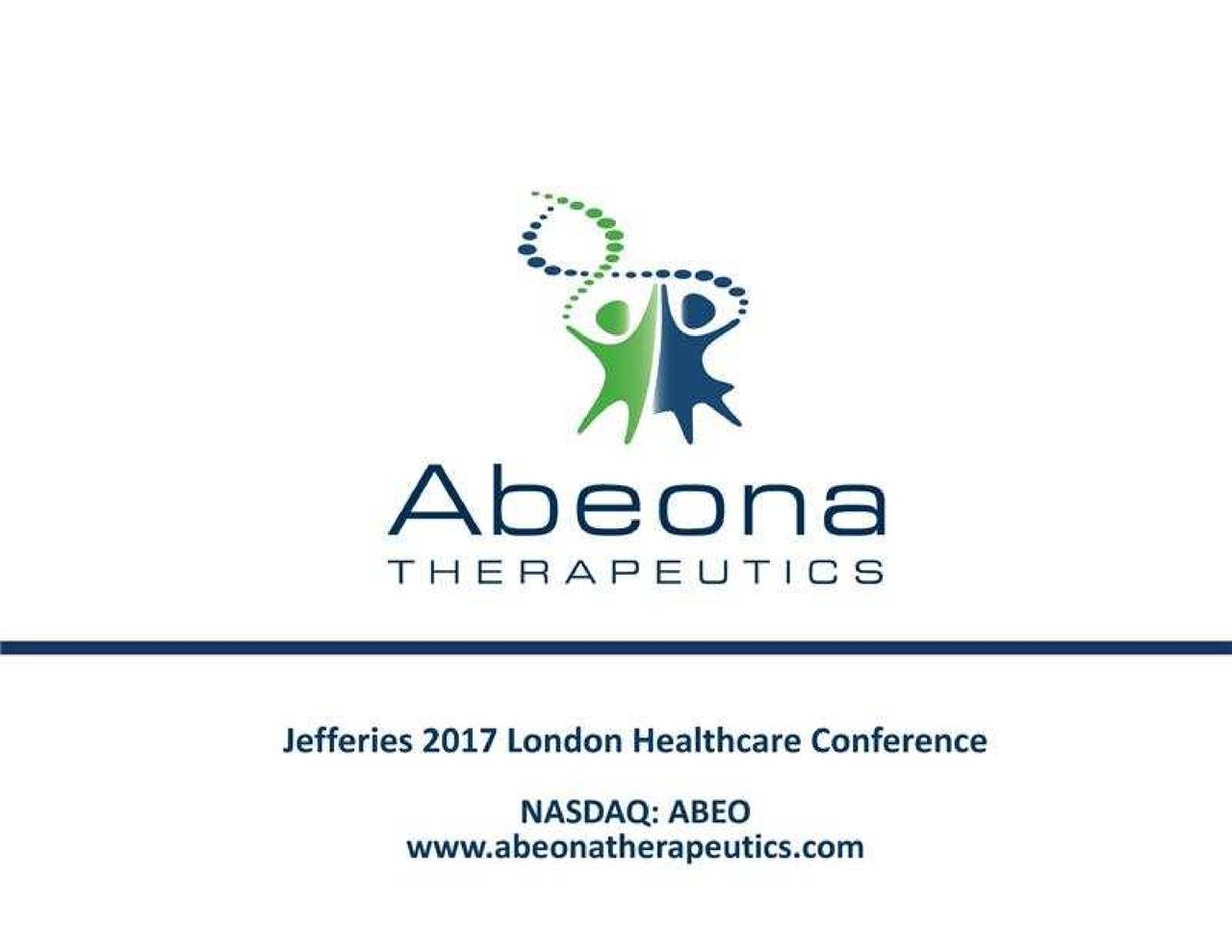 Abeona Therapeutics (ABEO) Presents At Jefferies 2017 London Healthcare ...