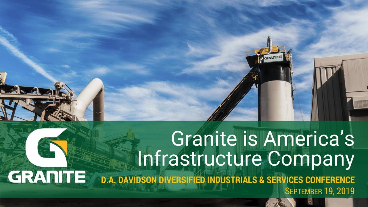 Granite Construction (GVA) Presents At DA Davidson 18th Annual ...