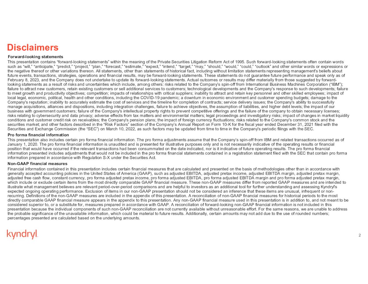 Kyndryl Holdings, Inc. 2023 Q3 Results Earnings Call Presentation