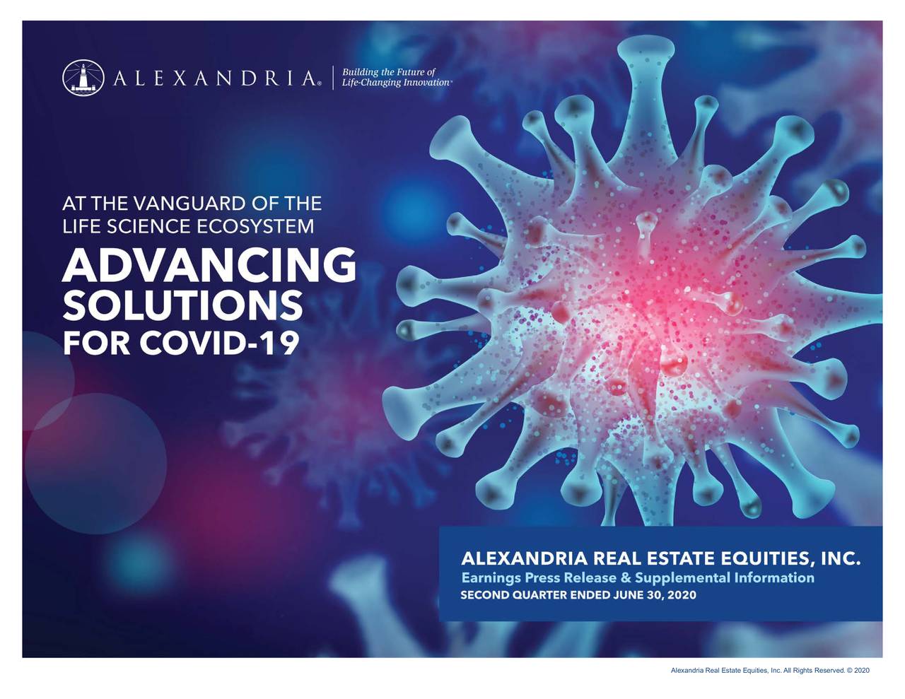 Alexandria Real Estate Equities, Inc. 2020 Q2 Results Earnings Call