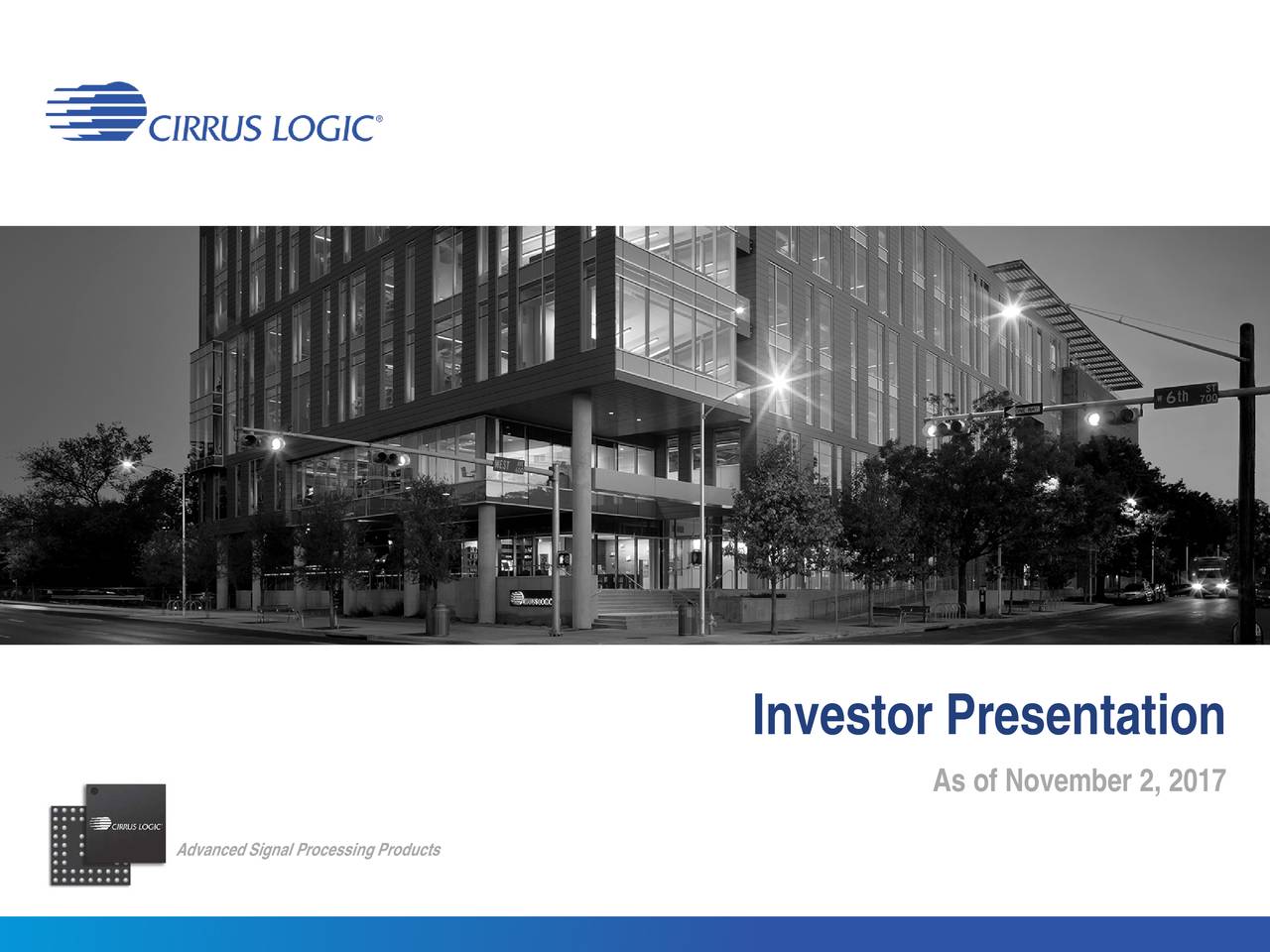 Cirrus Logic, Inc. 2018 Q2 Results Earnings Call Slides (NASDAQ