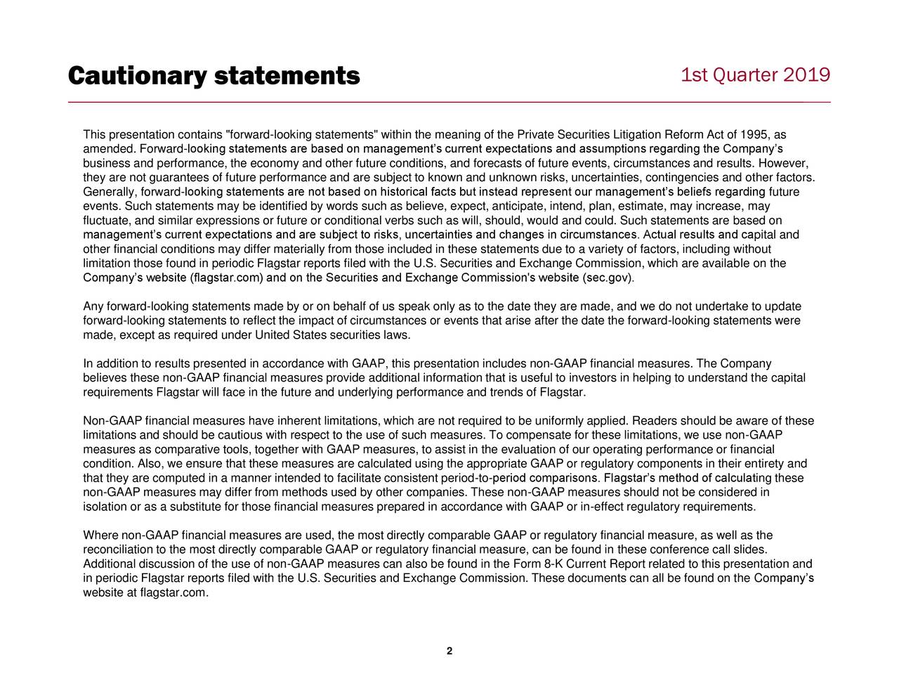 Flagstar Bancorp, Inc. 2019 Q1 Results Earnings Call Slides (NYSENYCB) Seeking Alpha