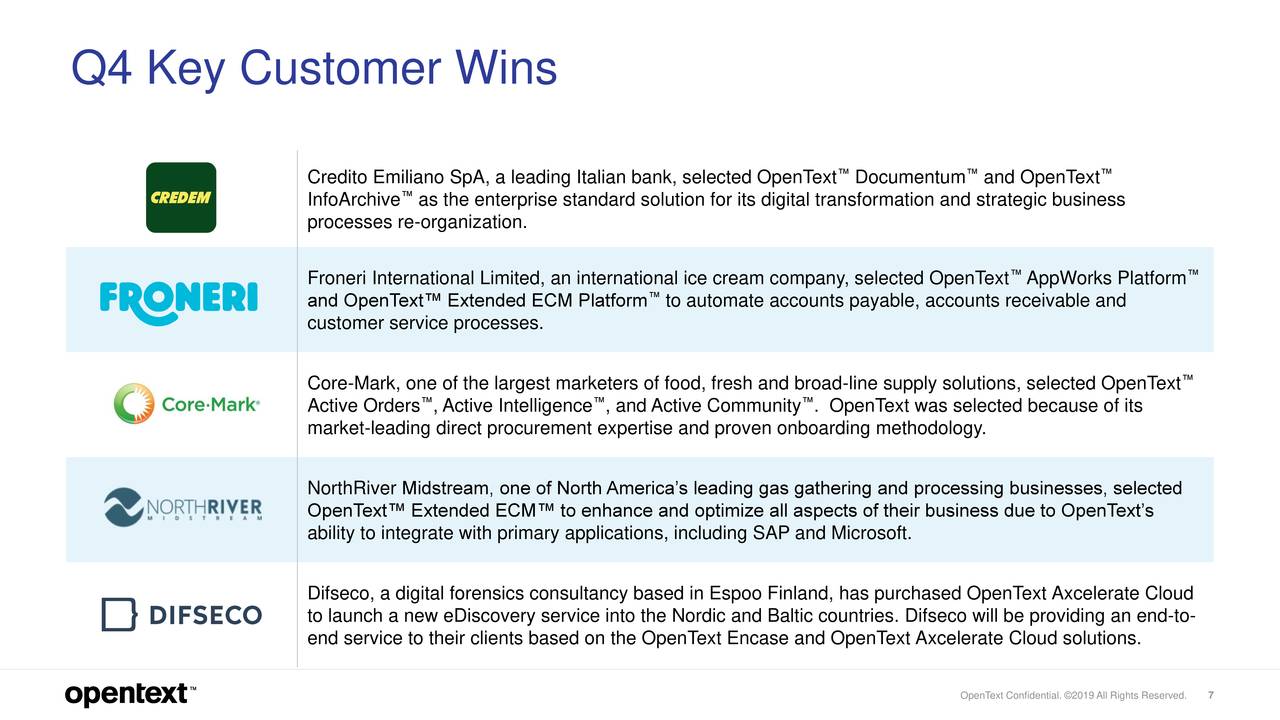 Q4 Key Customer Wins