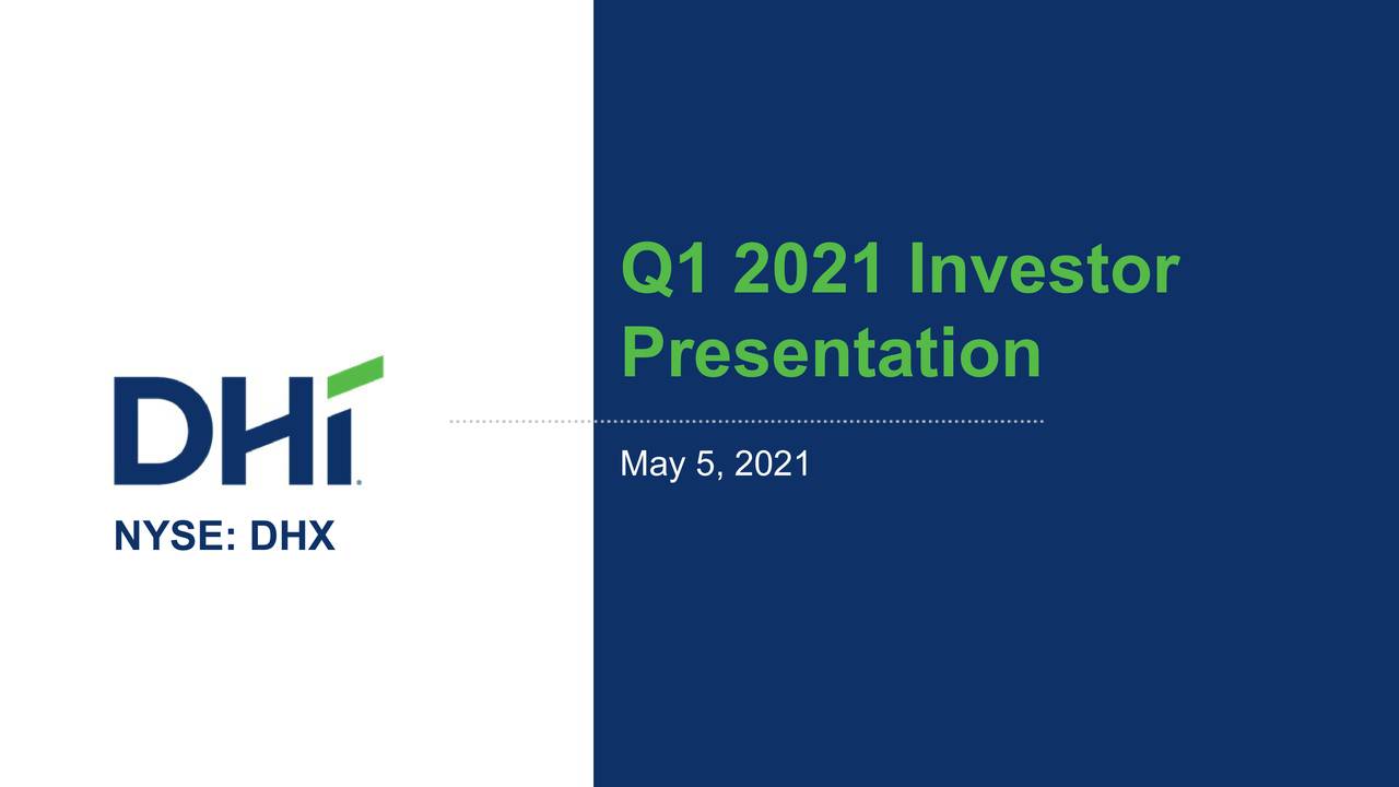 DHI Group, Inc. 2021 Q1 Results Earnings Call Presentation (NYSE