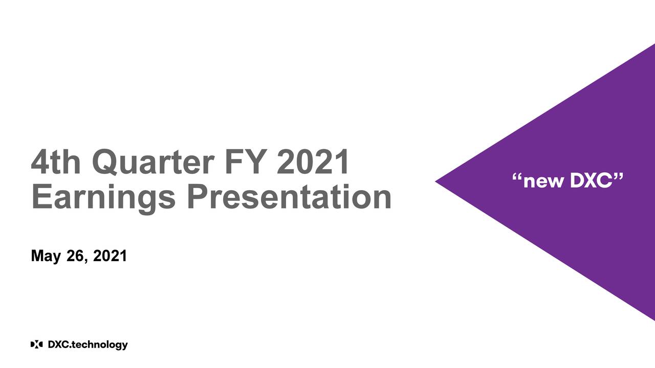 DXC Technology Company 2021 Q4 Results Earnings Call Presentation
