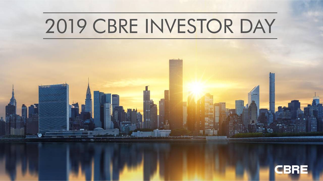 CBRE Group (CBRE) Investor Presentation Slideshow (NYSECBRE