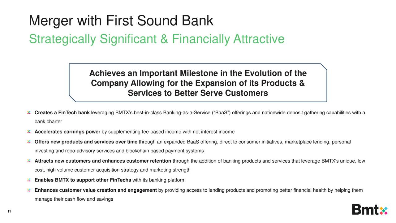 Merger with First Sound Bank