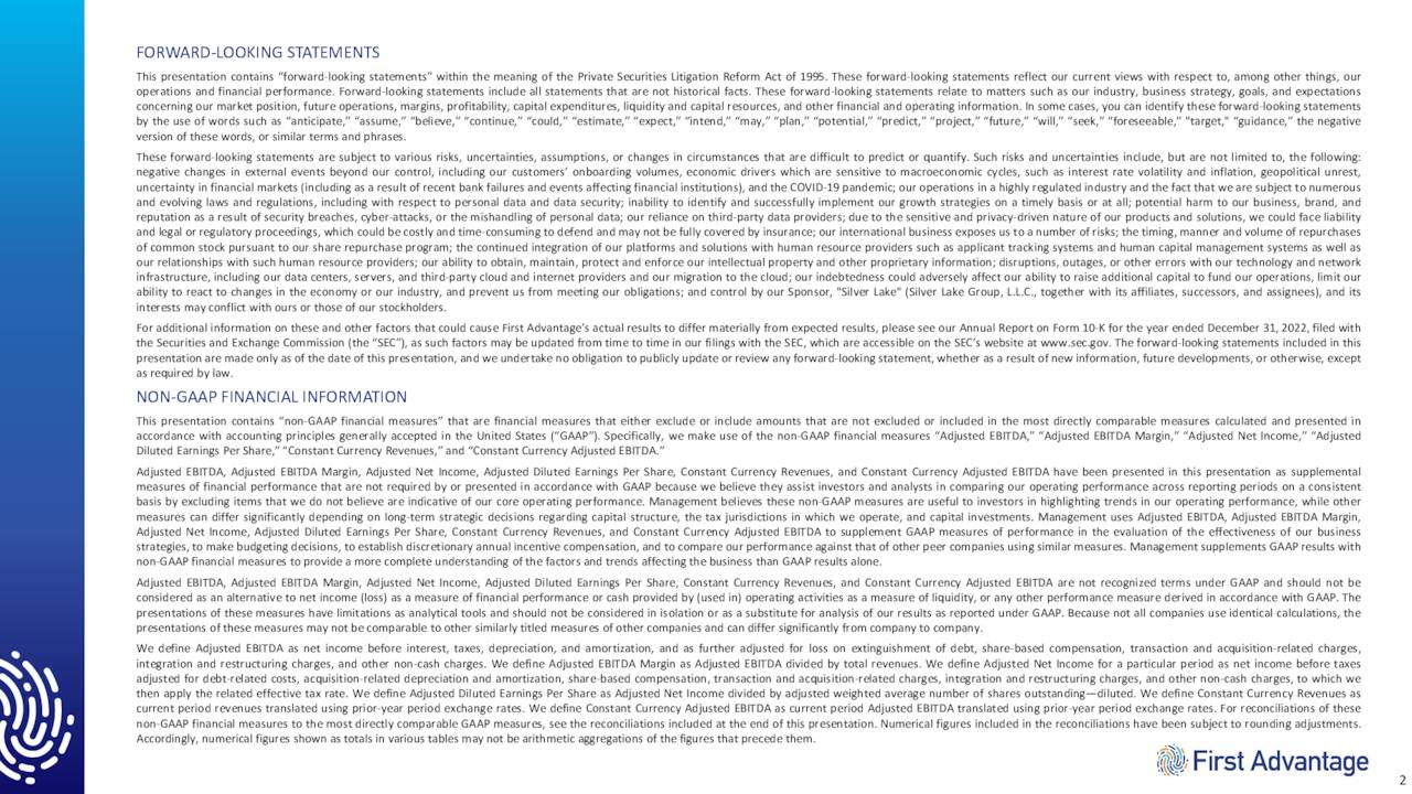 FORWARD-LOOKING STATEMENTS