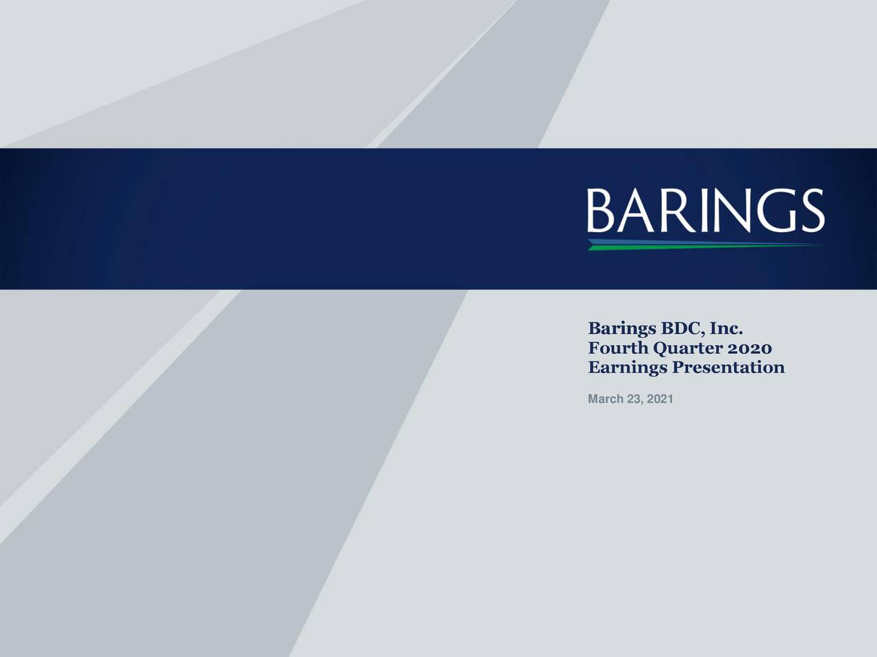 Barings BDC Inc 2020 Q4 Results Earnings Call Presentation (NYSE