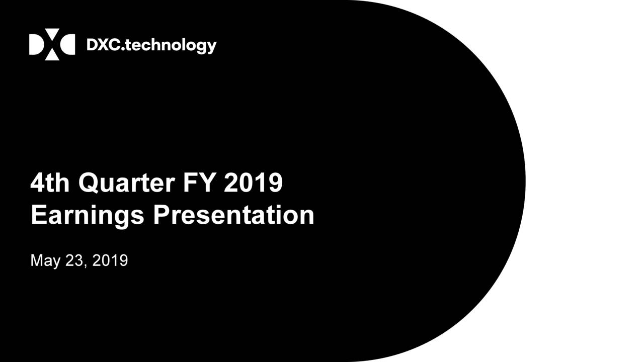 DXC Technology Company 2019 Q4 Results Earnings Call Slides (NYSE