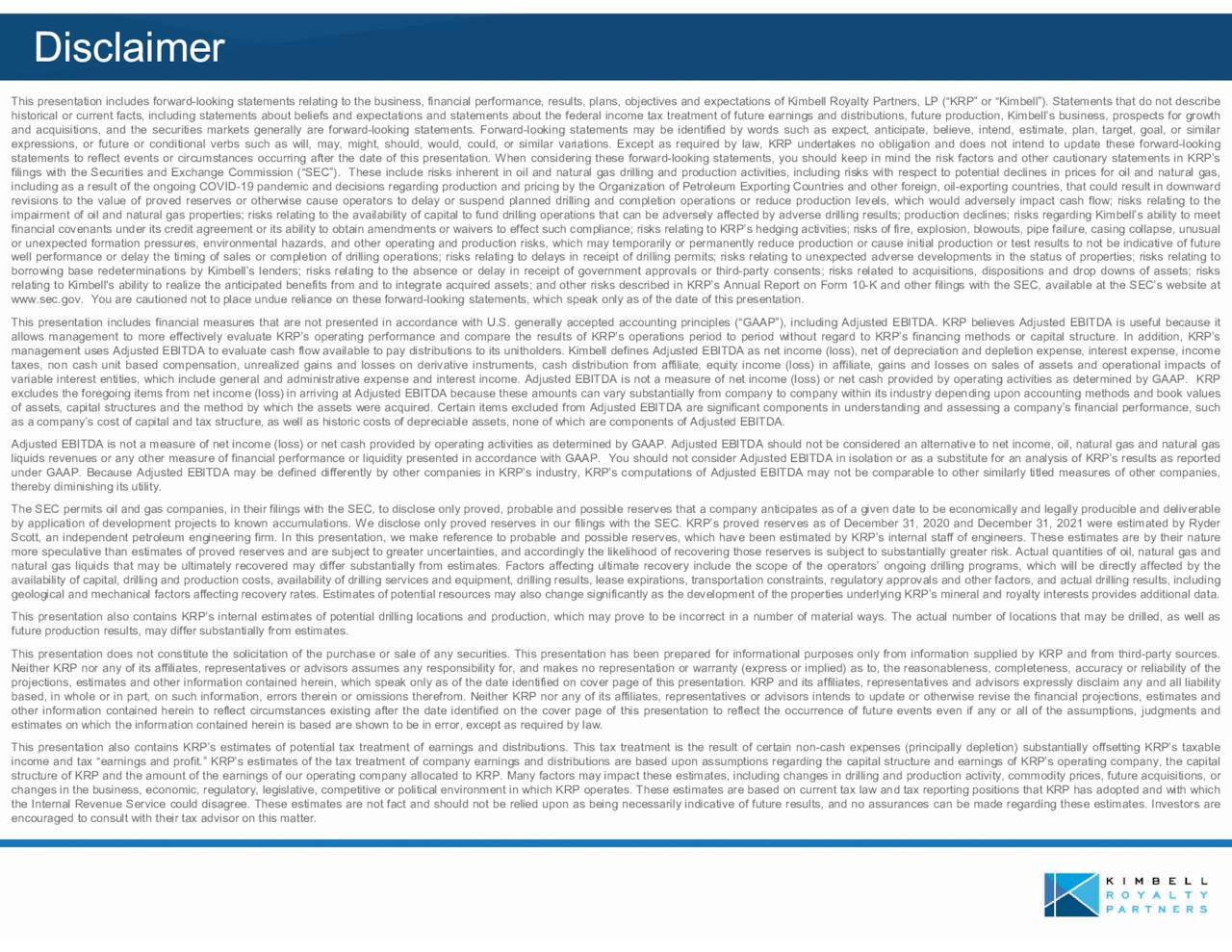Kimbell Royalty Partners (KRP) Investor Presentation Slideshow (NYSE